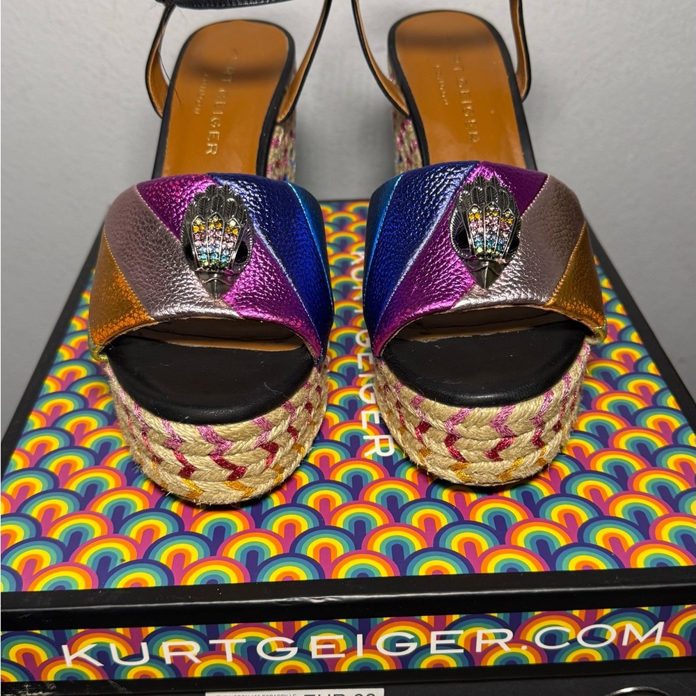 Kurt Geiger Vibrant Multicolor Platform Sandals